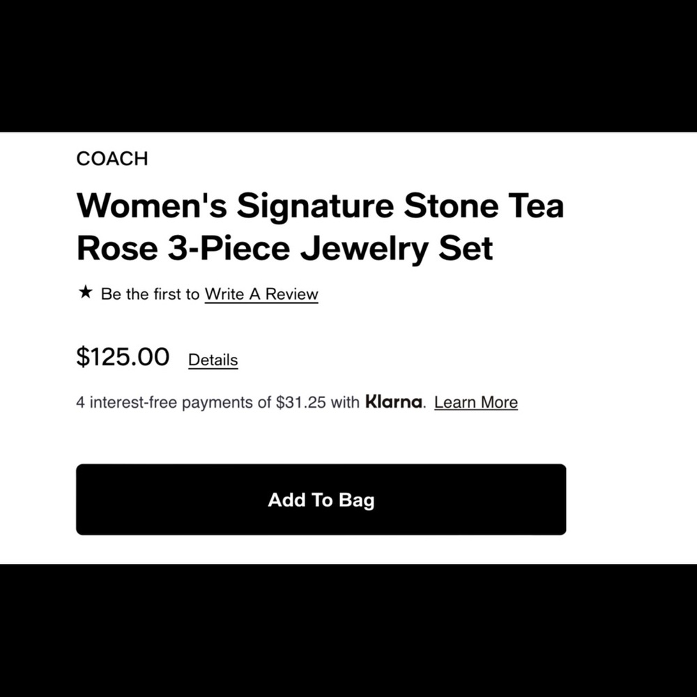 Coach Signature Stone Tea Rose 3-pc jewelry set - Picture 9 of 9